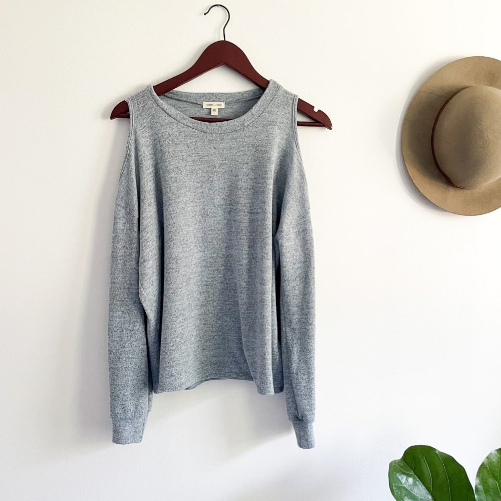 Urban Outfitters shoulder cutout long sleeve shirt